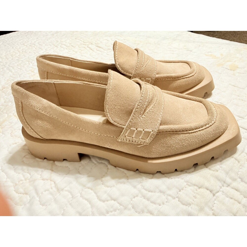 Dolce Vita Elias Lug Loafers Tan Suede Leather Women’s 6 - Picture 5 of 11